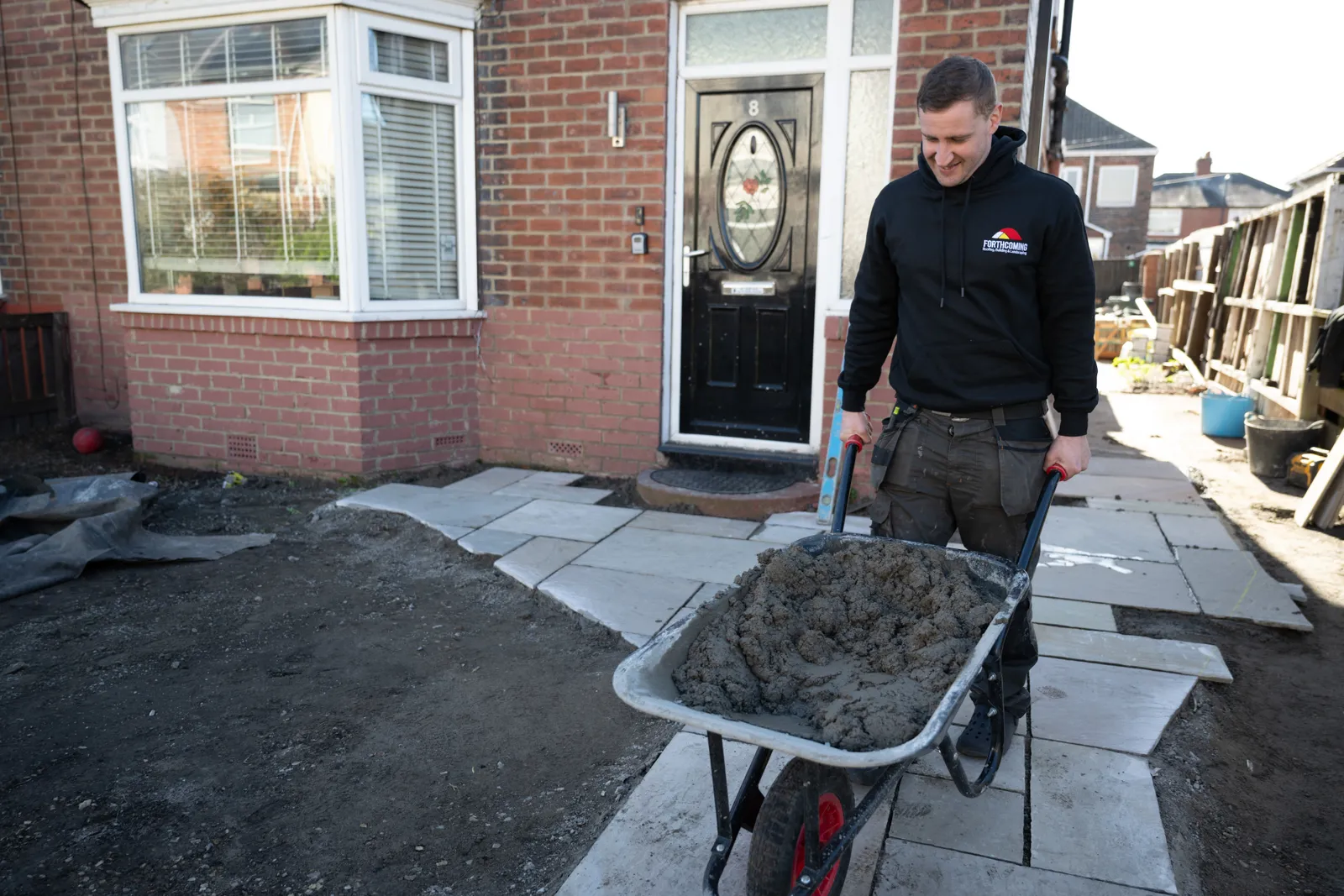 Forthcoming Group tradespeople carrying out a property improvement project in Sunderland